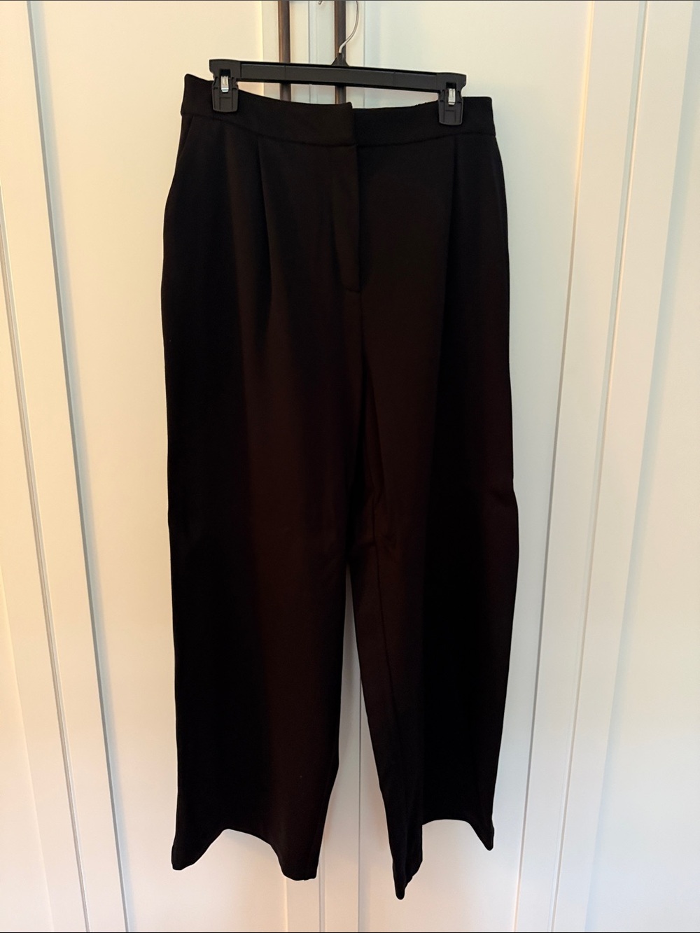 Bailey 44 Black Wide-Leg High-Rise Trousers